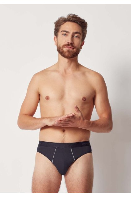HUBER pánske slipy Brasil Cool Cotton B25 - black (Farba black-7670, Veľkosť XXL)