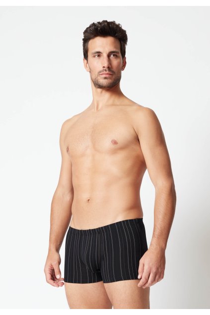 HUBER pánske panty 2-balenie Cotton 2 Pack B25 - black stripes (Farba black stripes-h100, Veľkosť XXL)