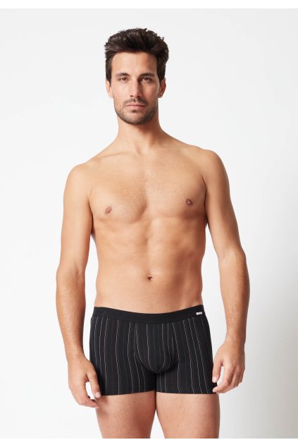 HUBER pánske panty 2-balenie Cotton 2Pack B25 - black stripe  (Farba black stripe selection-h103, Veľkosť XXL)