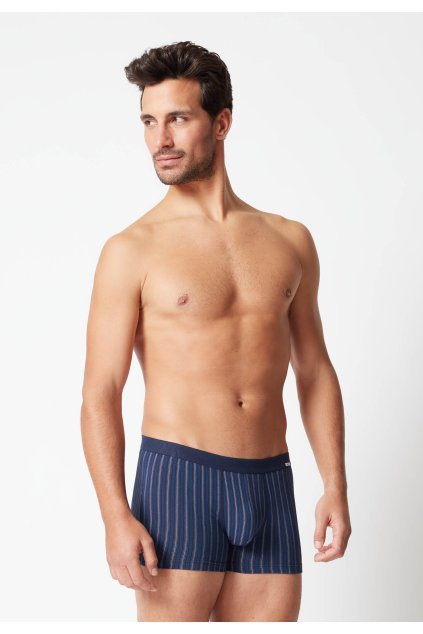 HUBER pánske panty 2-balenie Cotton 2Pack B25 - navy stripe (Farba navy stripe selection-h104, Veľkosť XXL)