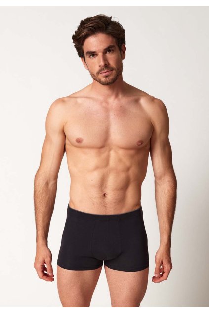 HUBER pánske panty 3-balenie Cotton 3Pack B25 - black (Farba black-7665, Veľkosť XXL)