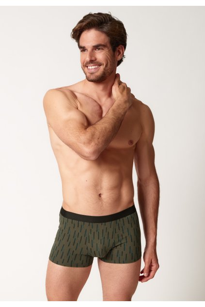 HUBER pánske panty Print Selection S24 - mud wheatstripes (Farba mud wheatstripes-h291, Veľkosť XXL)