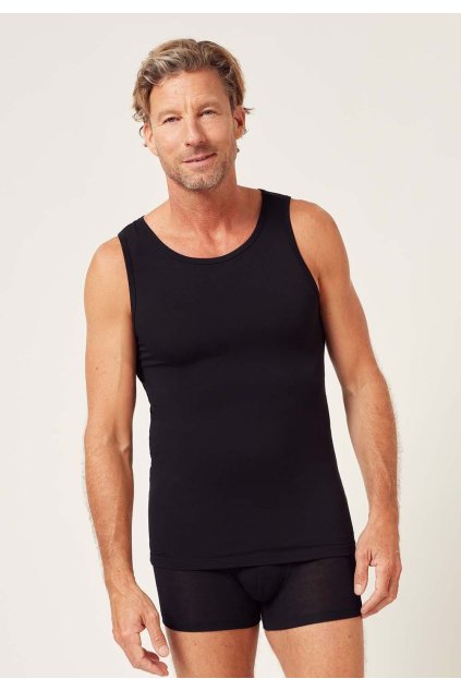 HUBER pánske tielko Cool Lyocell Selection B25 - black (Farba black-7665, Veľkosť XXL)