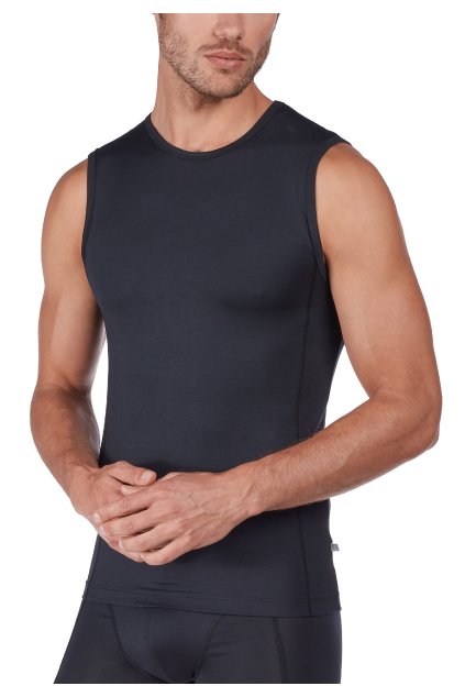 HUBER pánske tielko Lyocell Selection BX - black (Farba black-7662, Veľkosť XL)