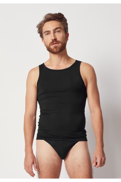 HUBER pánske tielko Soft Modal B25 - black (Farba black-0670, Veľkosť XXL)