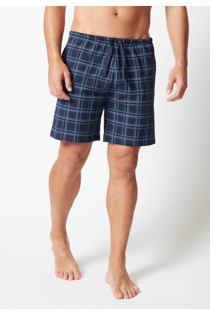 HUBER pánske nohavice krátke Night Basic Selection B25 - dressblue check (Farba dressblue check-h095, Veľkosť XXL)