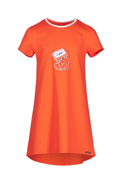 SKINY dievčenská nočná košeľa krátky rukáv Night In Skiny B25 - fiesta red (Farba fiesta red-S168, Veľkosť 176)