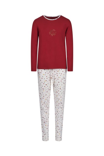 SKINY dievčenská pyžama dlhá Night In Skiny B25 - deep red (Farba deep red-s264, Veľkosť 152)