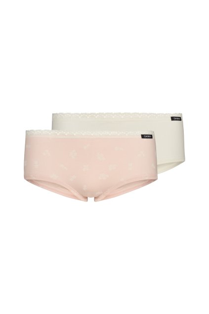 SKINY dievčenské panty 2-balenie Cotton Lace Multipack B25 - pearl flowers (Farba pearlflowers selection-s463, Veľkosť 176)