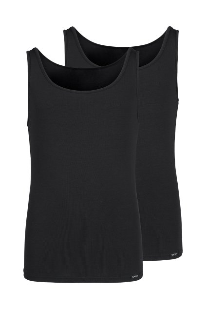 SKINY dievčenské tielko 2-balenie Cotton Multipacks B25 - black (Farba black-7665, Veľkosť 176)