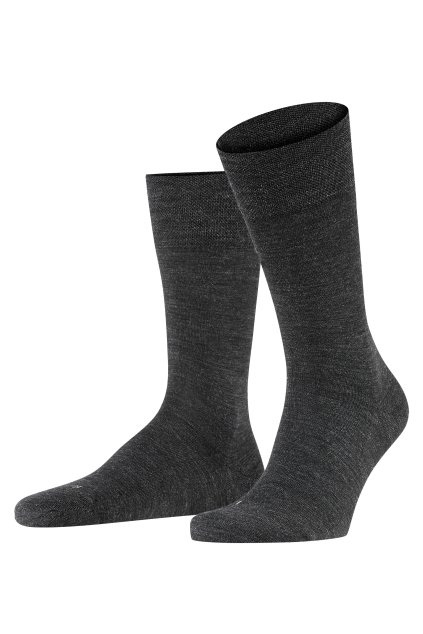 FALKE pánske ponožky  Sensitive Berlin - antracite mele (Farba antracite mele-3080, Veľkosť 47-50)