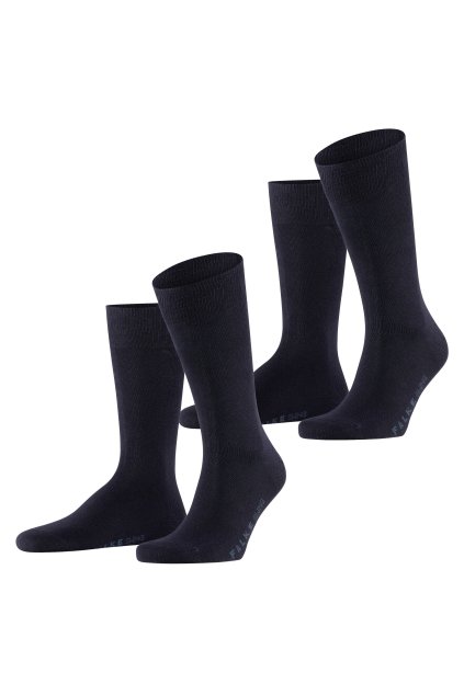 FALKE pánske ponožky 2-balenie SWING - dark navy (Farba dark navy-6370, Veľkosť 43-46)