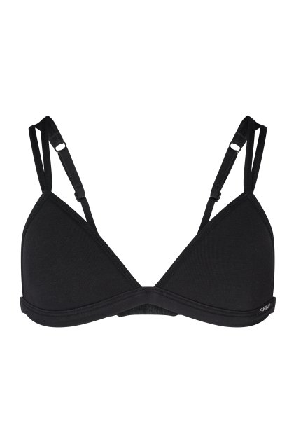 SKINY dievčenský triangel top vystužený Cotton Essentials B25 - black (Farba black-7662, Veľkosť 176)