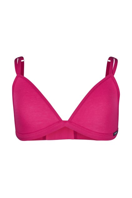 SKINY dievčenský triangel top vystužený Cotton Essentials BX - bold pink (Farba bold pink-s057, Veľkosť 164)