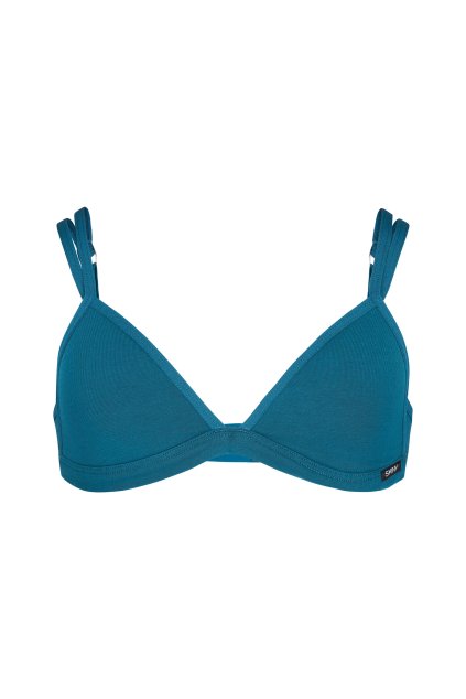 SKINY dievčenský triangel top vystužený Cotton Essentials BX - blue coral (Farba blue coral-s163, Veľkosť 164)