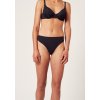 HUBER dámske nohavičky tanga Soft Floral Micro B25 - black (Farba black-7665, Veľkosť 46)
