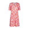 HUBER dámska nočná košeľa krátky rukáv Casual At Home SX - red apstractcamo (Farba red apstractcamo-h134, Veľkosť 36/38)