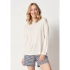 HUBER dámske tričko dlhý rukáv Night Basic Selection B25 - antique white (Farba antique white-h040, Veľkosť 46)