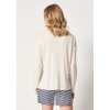 HUBER dámske tričko dlhý rukáv Night Basic Selection B25 - antique white (Farba antique white-h040, Veľkosť 46)