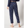 HUBER dámske nohavice 7/8 Night Basic Selection B25 - dressblue dots (Farba dressblue dots-h058, Veľkosť 44)