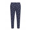 HUBER dámske nohavice 7/8 Night Basic Selection B25 - dressblue dots (Farba dressblue dots-h058, Veľkosť 44)