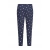 HUBER dámske nohavice 7/8 Night Basic Selection B25 - dressblue dots (Farba dressblue dots-h058, Veľkosť 44)