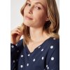 HUBER dámska nočná košeľa dlhý rukáv Night Basic Selection B25 - dressblue dots (Farba dressblue dots-h058, Veľkosť 48)