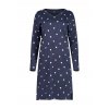 HUBER dámska nočná košeľa dlhý rukáv Night Basic Selection B25 - dressblue dots (Farba dressblue dots-h058, Veľkosť 48)