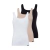 SKINY dámske tielko 3-balenie Cotton Tank Top B25 - white/black/beige (Farba trio selection-2821, Veľkosť 42)