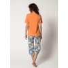HUBER dámska pyžama 3/4 Night Basic Selection SX - prisma apricot (Farba prisma apricot-h222, Veľkosť 36/38)