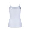 HUBER dámske tielko so špagetovými ramienkami Cotton Fine Rib B25 - white (Farba white-0500, Veľkosť 46)