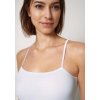HUBER dámske tielko so špagetovými ramienkami Cotton Fine Rib B25 - white (Farba white-0500, Veľkosť 46)