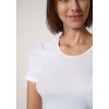 HUBER dámske tričko krátky rukáv Cotton Fine Rib B25 - white (Farba white-0500, Veľkosť 52)