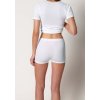 HUBER dámske nohavičky Maxi s krátka noha Cotton Fine Rib B25 - white (Farba white-0500, Veľkosť 52)