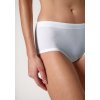 HUBER dámske nohavičky Midi 2-balenie Cotton 2Pack Fine Rib B25 - white (Farba white-0500, Veľkosť 52)