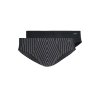 SKINY pánske slipy Brasil 2-balenie Micro Multipack B25 - black stripe (Farba blackstripe selection-2516, Veľkosť XXL)