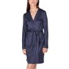 HUBER dámsky župan Night Basic Selection B25 - mood indigo (Farba mood indigo-0399, Veľkosť 48)