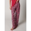 HUBER dámske nohavice dlhé Night Selection S25 - redpaisley flowers (Farba red paisleyflowers-H371, Veľkosť 46)