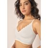 SKINY podprsenka Bustier s vyberateľnými výstužami Micro Essentials B25 - white (Farba white-0500, Veľkosť 44)