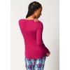SKINY dámske tričko dlhý rukáv Night In Skiny W25 - sangria (Farba sangria-s913, Veľkosť 44)