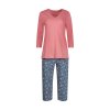 HUBER dámska pyžama 3/4 Casual At Home W25 - brandied apricot (Farba brandied apricot-h421, Veľkosť 52/54)