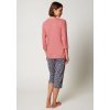 HUBER dámska pyžama 3/4 Casual At Home W25 - brandied apricot (Farba brandied apricot-h421, Veľkosť 52/54)