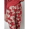 HUBER dámske nohavice dlhé Night Selection W25 - garnetrose flowers (Farba garnet rose flowers-h436, Veľkosť 46)