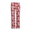 HUBER dámske nohavice dlhé Night Selection W25 - garnetrose flowers (Farba garnet rose flowers-h436, Veľkosť 46)
