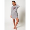 SKINY dámska nočná košeľa dlhý rukáv Night In Skiny W25 - grey melange (Farba grey melange-s950, Veľkosť 44)