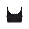 SKINY podprsenka s vyberateľnými výstužami Cotton Lace Essentials B25 - black (Farba black-7665, Veľkosť 42)