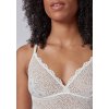 SKINY dámske tielko so Spaghetti ramienkami Bamboo Lace B25 - ivory (Farba ivory-7608, Veľkosť 42)