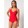 SKINY dámske tielko Spaghetti vyberateľné vankúšiky Micro Essentials S25 - highrisk red (Farba highrisk red-s859, Veľkosť 44)