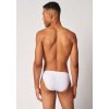 SKINY pánske slipy Tanga 2-balenie Cotton Rib B25 - white (Farba white-0500, Veľkosť XXL)