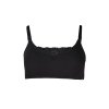 SKINY dámsky Crop top Cotton Lace Essentials B25 - black (Farba black-7665, Veľkosť 42)
